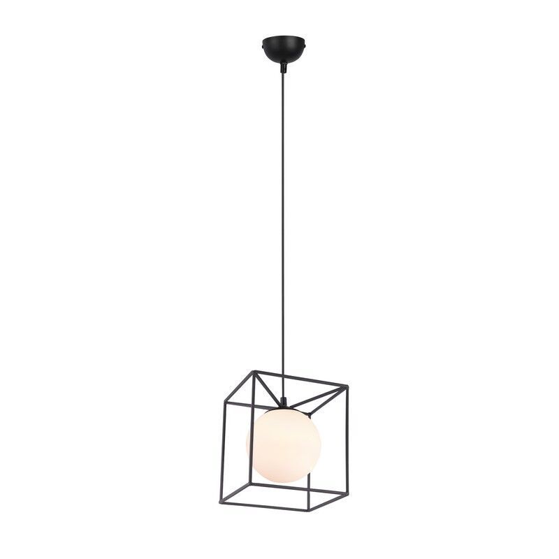 Zwarte hanglamp Muleby, metaal, modern Zwarte hanglamp Muleby, metaal, modern