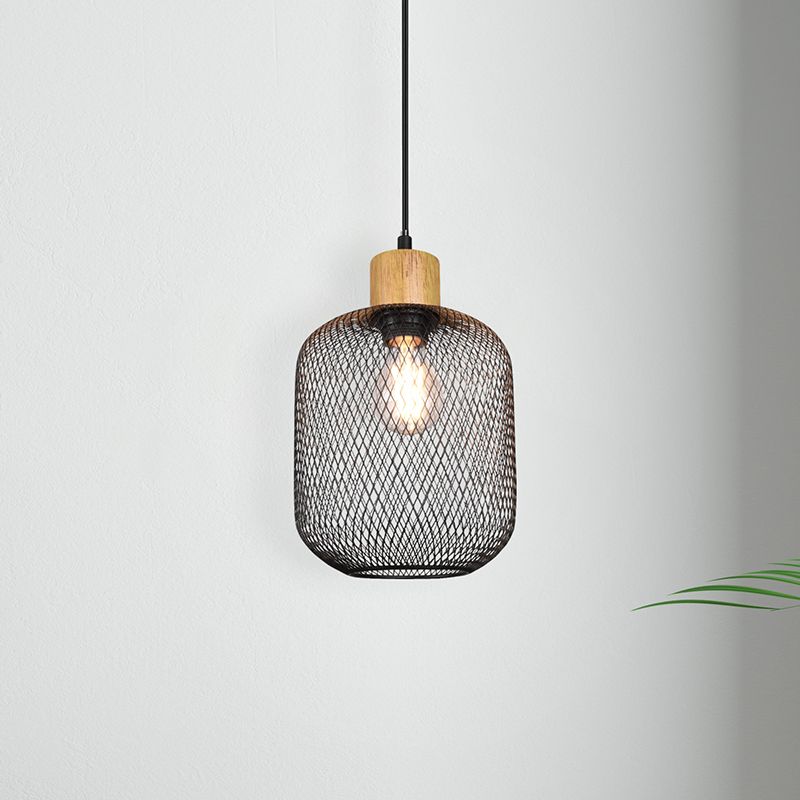 Gaas hanglamp Cristel, zwart, modern