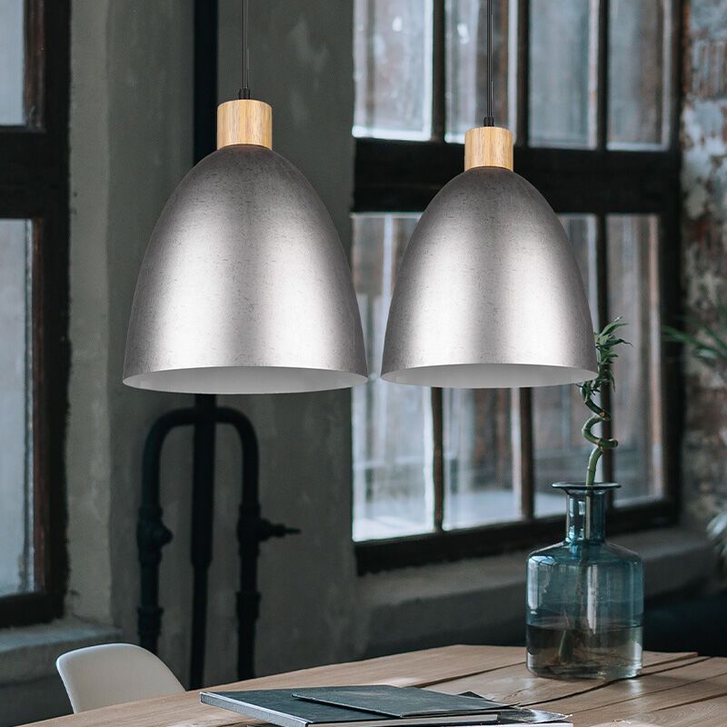 Nikkelen hanglamp Casparus, metaal