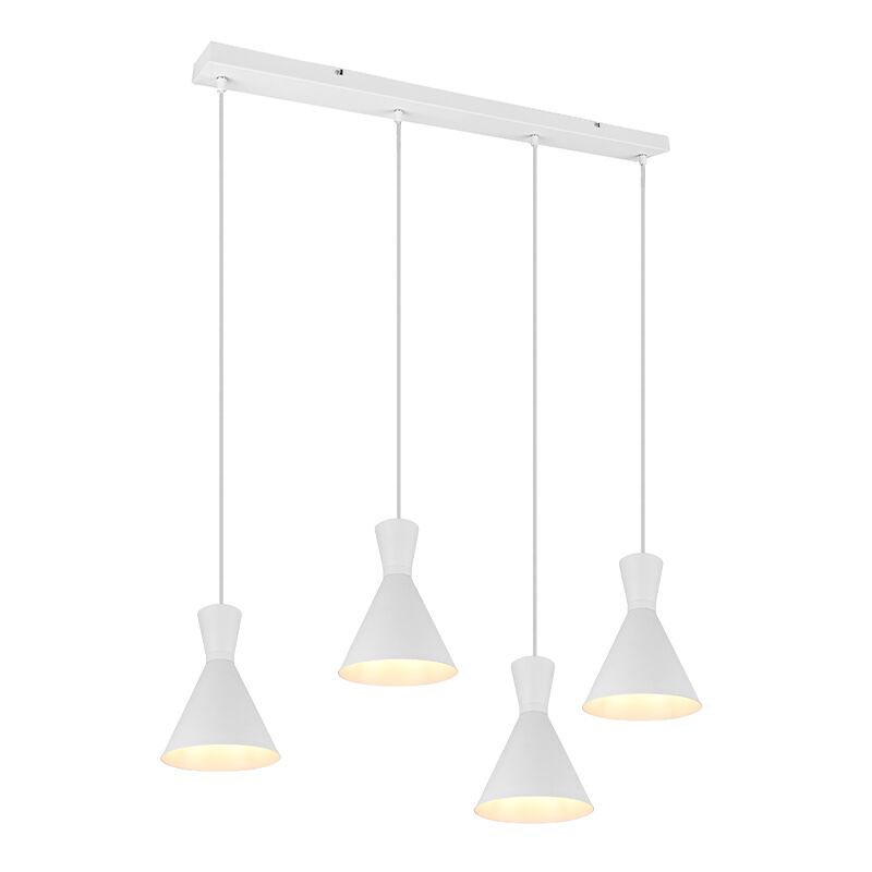 Moderne hanglamp Mindy, wit, metaal