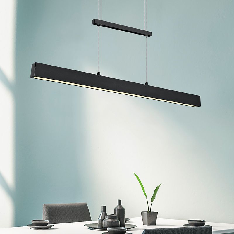 Moderne eettafelhanglamp Dinant, zwart Moderne eettafelhanglamp Dinant, zwart