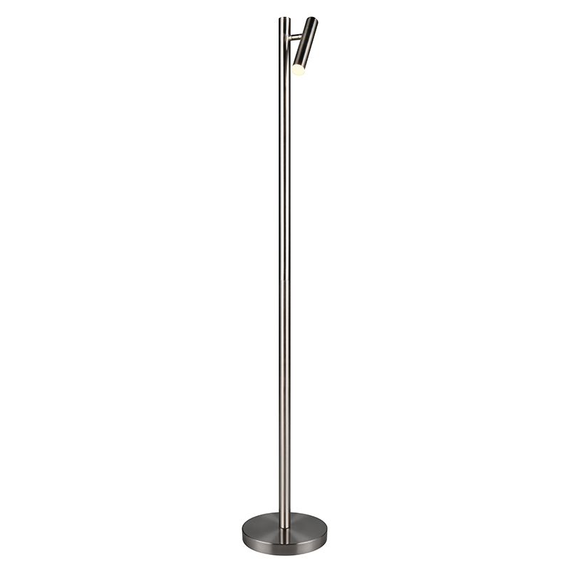 Nikkelen oplaadbare vloerlamp modern, Peniguet, 3W, warm tot koud wit verstelbare LED, met touchdimmer