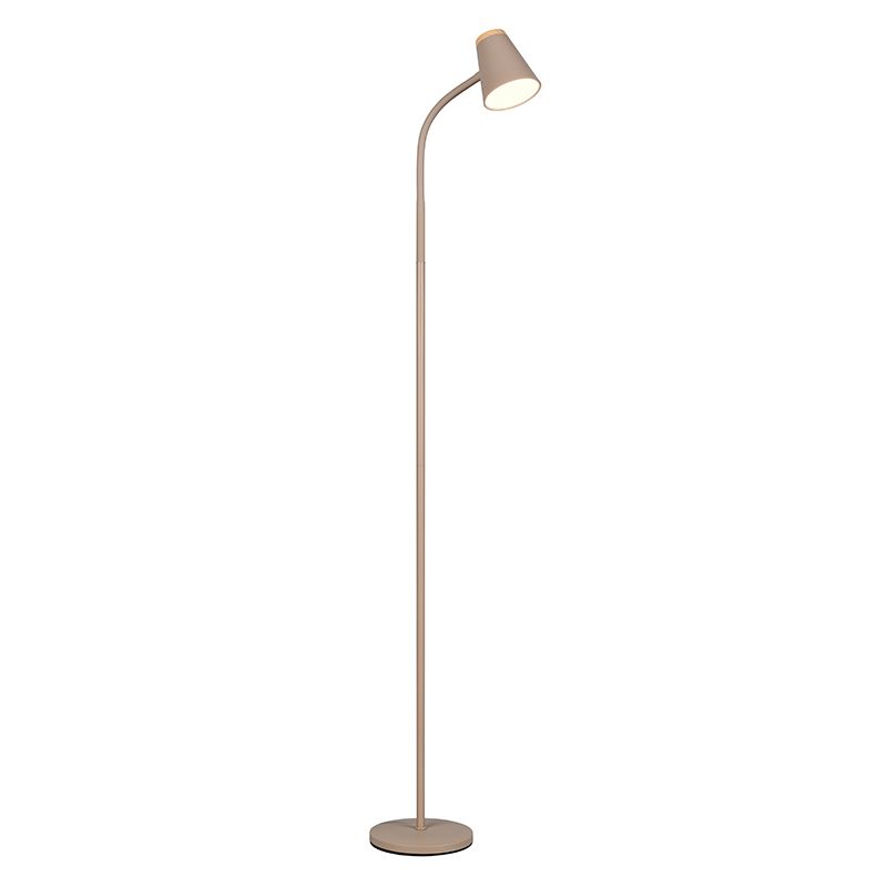 Bruine vloerlamp modern, Rahul, 4,5W, 3000K LED, met schakelaar