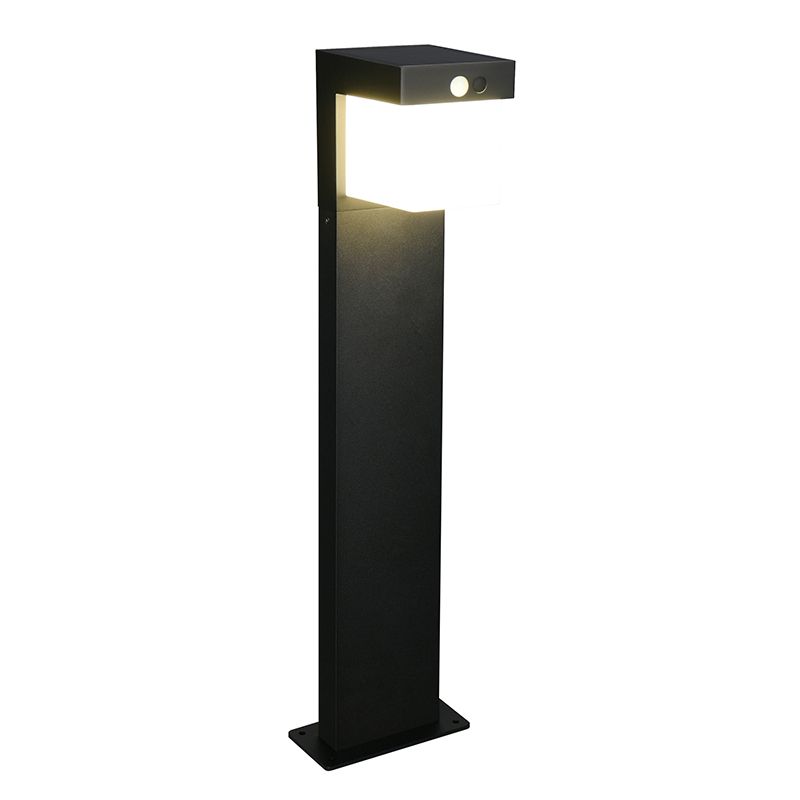 Zwarte staande buitenlamp op zonne-energie modern, Kadija, 5,5W, 4000K LED, IP44