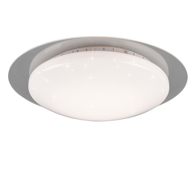 Witte plafonnière modern, Suzy, 13W, RGBW LED, met afstandsbediening Witte plafonnière modern, Suzy, 13W, RGBW LED, met afstandsbediening