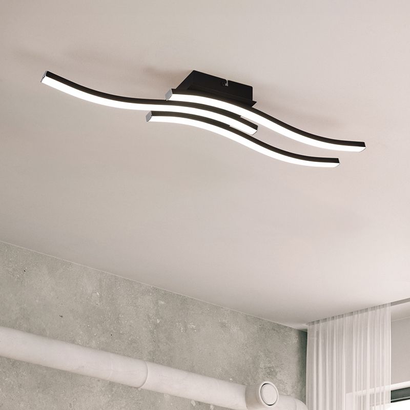 Zwarte plafondlamp Go, metaal, modern, 5w, 4000K LED