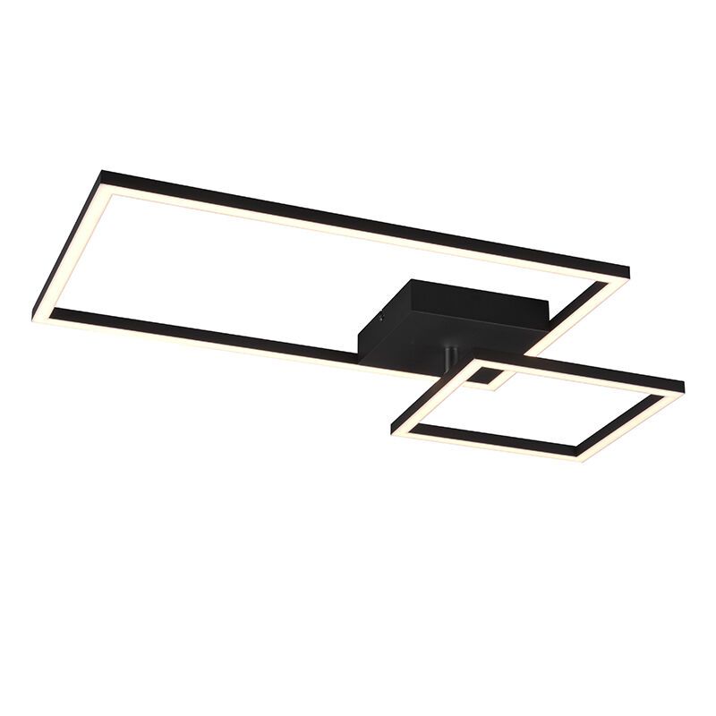 Moderne plafonniere Binc, zwart, metaal, geïntegreerde LED