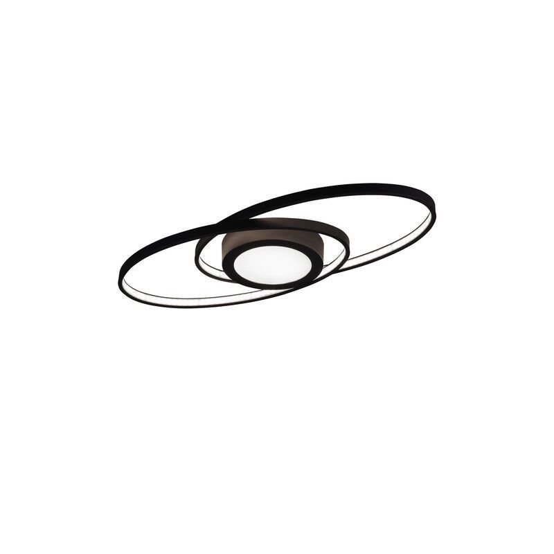 Antraciete plafonniere Sarama, metaal, modern, 27 watt