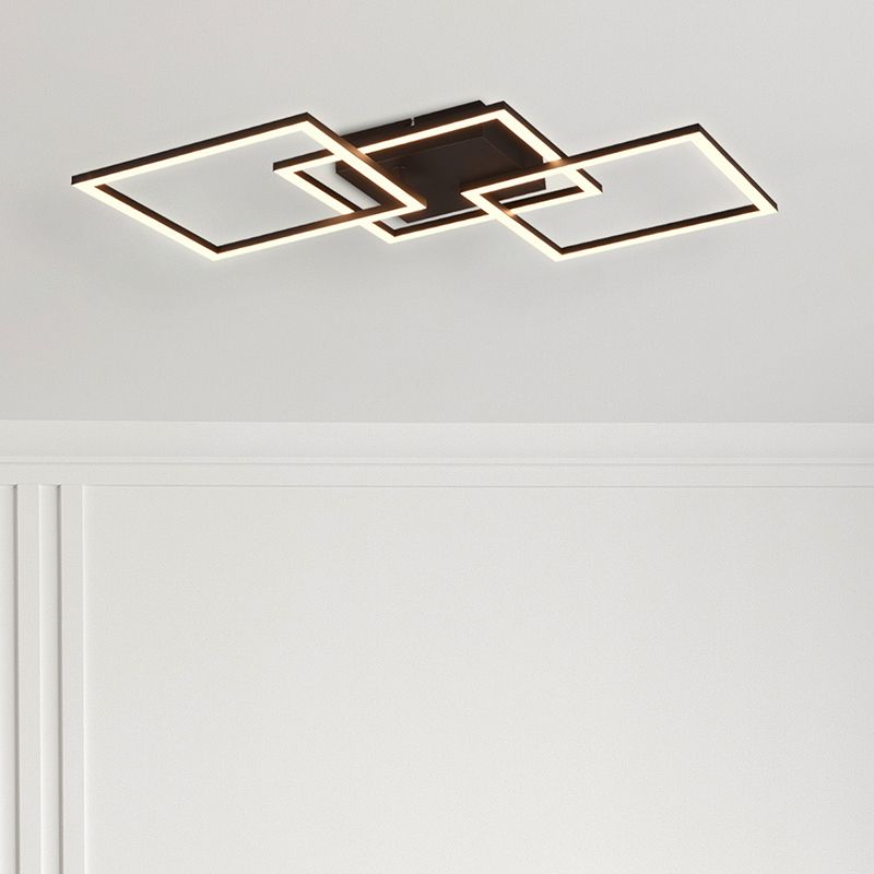 Zwarte plafonnière modern, Margaux, 31W, 3000K LED