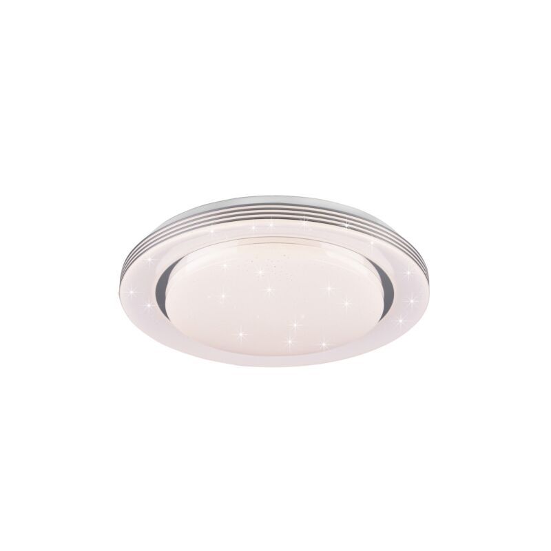 Witte plafonnière modern, Alpha, 22W, warm tot koud wit verstelbare LED, met afstandsbediening