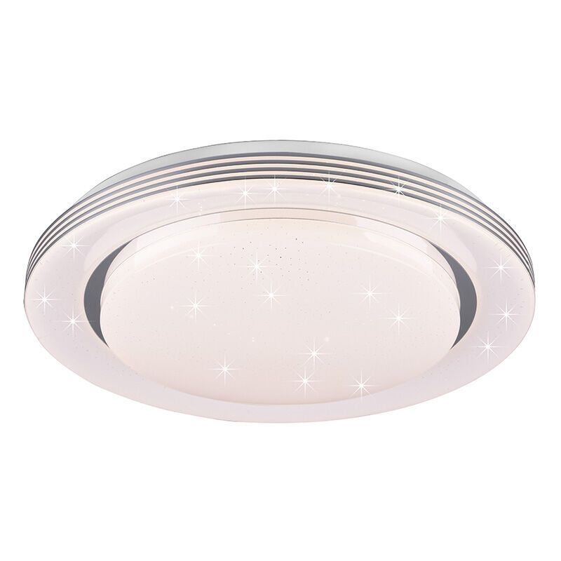 Witte plafonnière modern, Alpha, 22,5W, warm tot koud wit verstelbare LED, met afstandsbediening