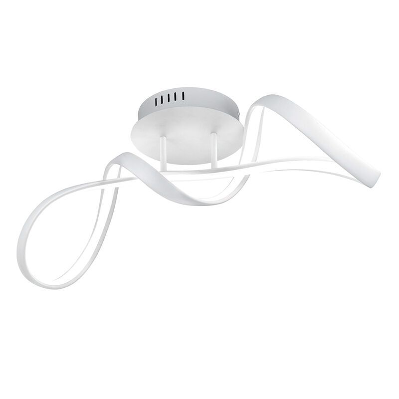 Witte plafondlamp Renso, metaal, design, 28w, 4000K LED Witte plafondlamp Renso, metaal, design, 28w, 4000K LED
