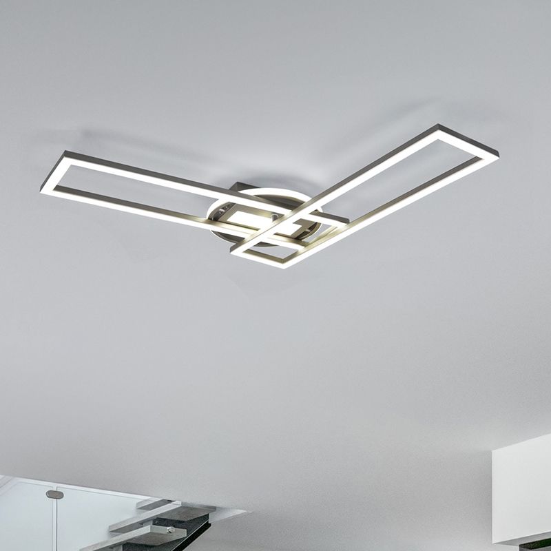 Nikkelen plafonnière modern, Jadon, 30W, warm tot koud wit verstelbare LED Nikkelen plafonnière modern, Jadon, 30W, warm tot koud wit verstelbare LED