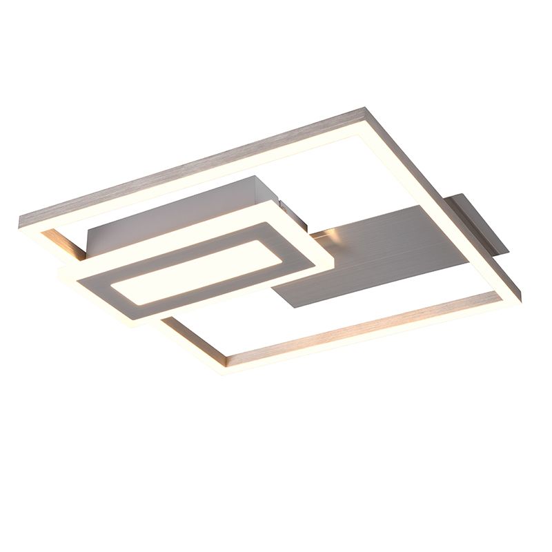 Nikkelen plafonnière design, Shun, 22W, 3000K LED