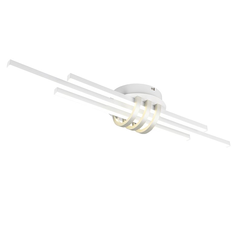 Witte plafonnière modern, Saloua, 20W, 4000K LED, 3-staps dimbaar Witte plafonnière modern, Saloua, 20W, 4000K LED, 3-staps dimbaar