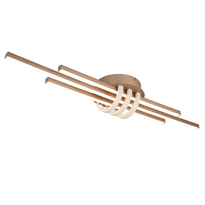 Bruine plafonnière modern, Saloua, 20W, 3000K LED, 3-staps dimbaar Bruine plafonnière modern, Saloua, 20W, 3000K LED, 3-staps dimbaar