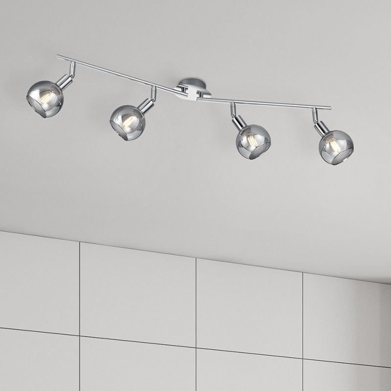 Chrome plafondspot Omari, metaal, modern