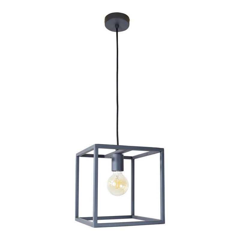 Industriële frame hanglamp Redox, Zwart