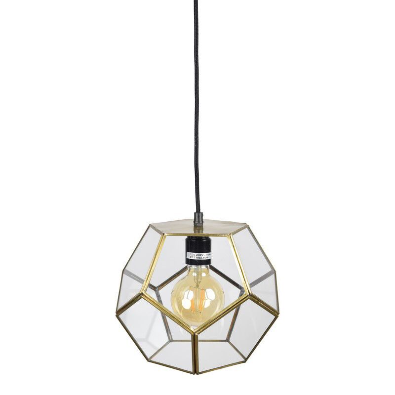 Industriële hanglamp brons, Jez