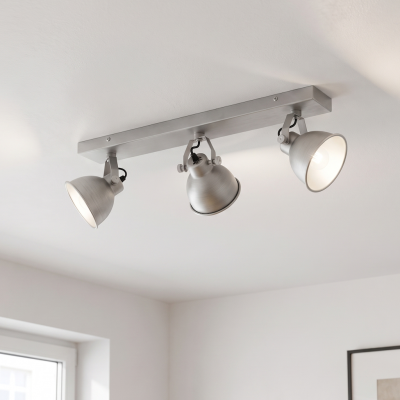 Stoere spot Redon, antiek zink, 3-lampjes Stoere spot Redon, antiek zink, 3-lampjes
