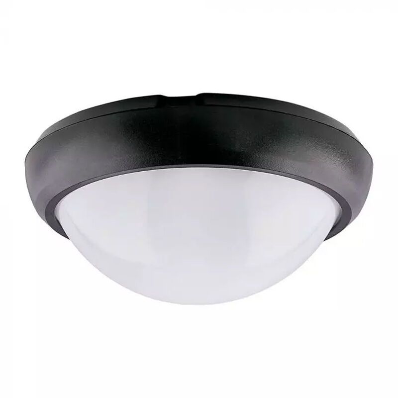 Zwarte portiekverlichting Xenia, 8W, 6400K, Rond Zwarte portiekverlichting Xenia, 8W, 6400K, Rond