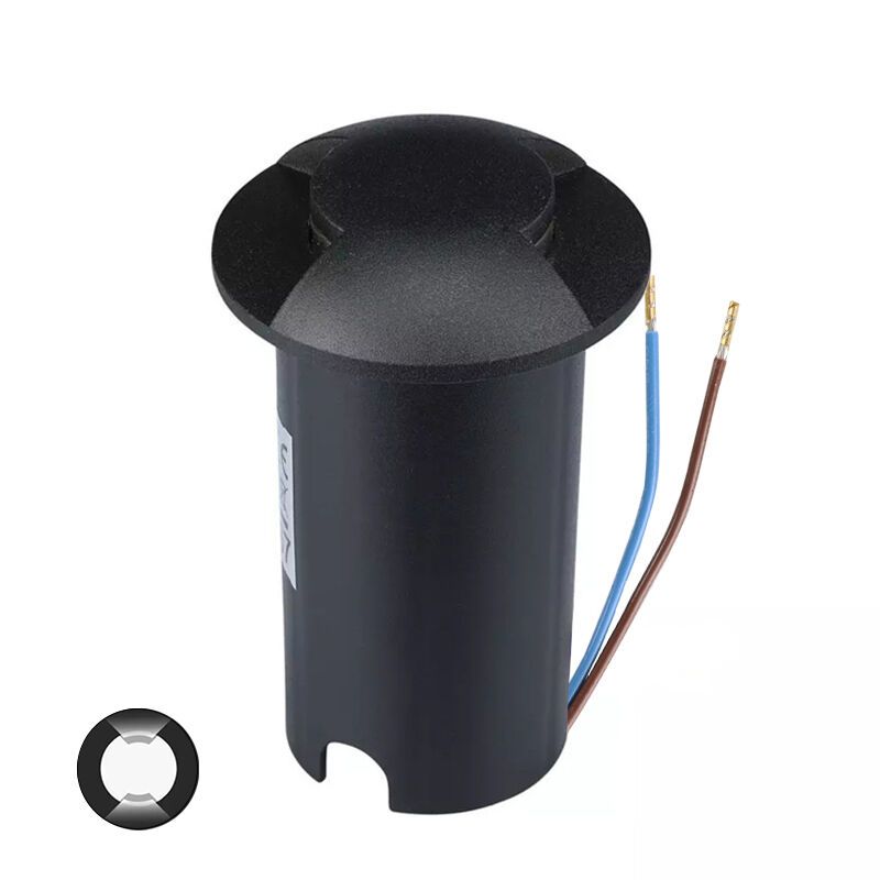 Zwarte grondspot Marcus (2 stralen), kunststof, IP67, 1W, 6500K Zwarte grondspot Marcus (2 stralen), kunststof, IP67, 1W, 6500K