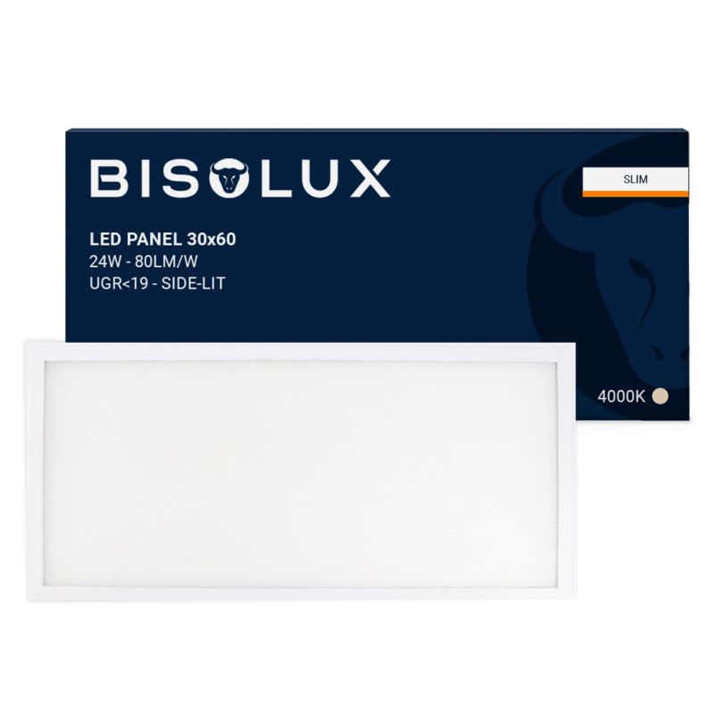 Bisolux LED paneel 30x60 - 24W - 4000K - UGR<19 - side-lit Bisolux LED paneel 30x60 - 24W - 4000K - UGR<19 - side-lit