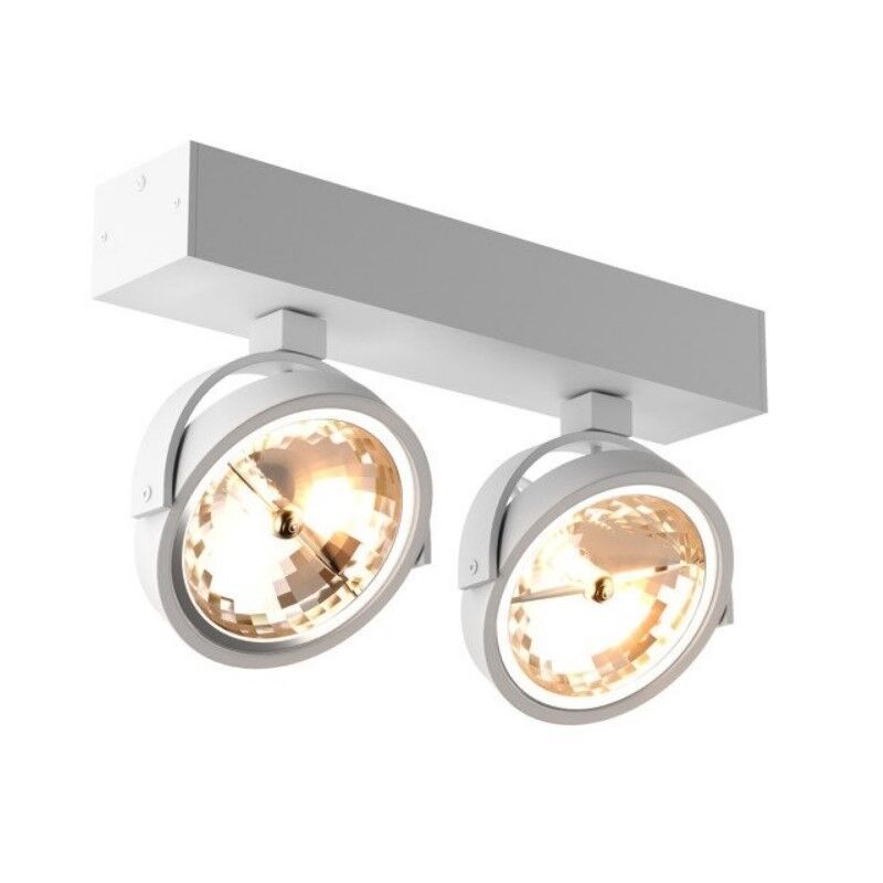 Witte plafond-/wandspot Melby, aluminium