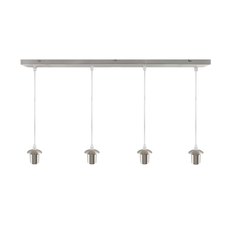 Aluminium hanglamp zonder kap chroom, Rika