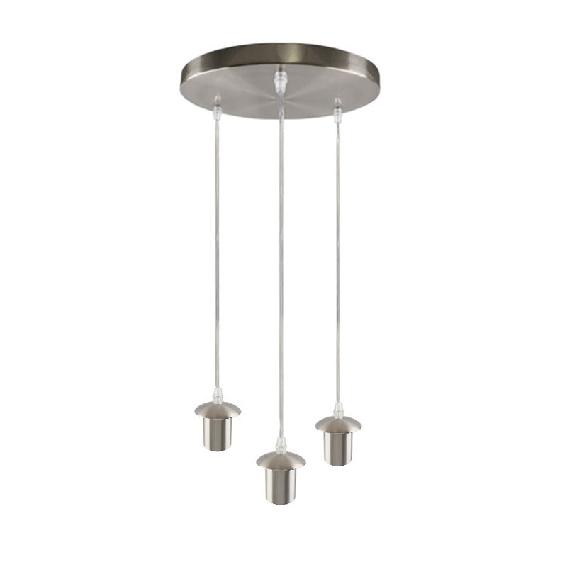 Aluminium hanglamp zonder kap chroom, Rika