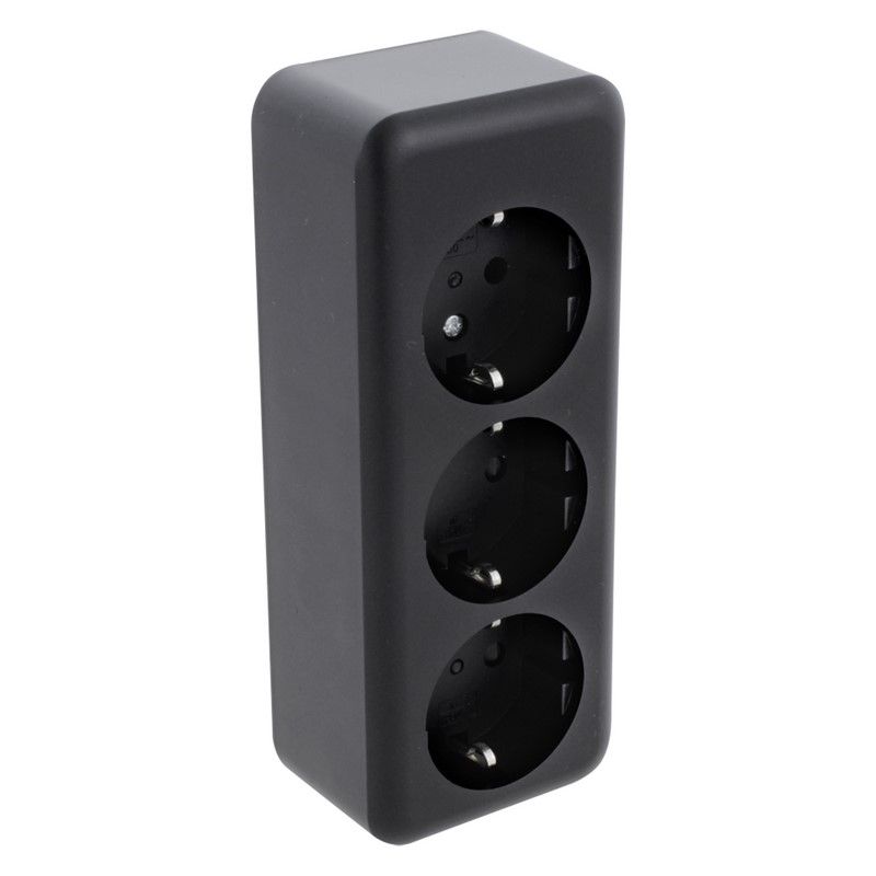 Stopcontact Corner Two dubbele contactdoos met USB lader kleur Rvs Stopcontact Corner Two dubbele contactdoos met USB lader kleur Rvs