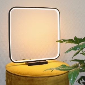 Zwarte tafellamp Diogo, kunststof, modern, 8w, 3000K LED