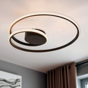 Moderne plafondlamp zwart, Levy, 20W, 2700K LED, 3-staps dimbaar