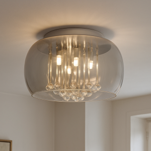 Design plafondlamp grijs, Lorenzo