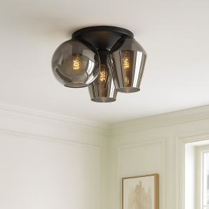 Design plafondlamp grijs, Lazaro