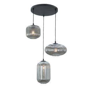 Retro hanglamp grijs, Charlois