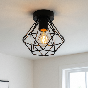 Stoere, industrie plafondlamp Jochem, Gaaslook
