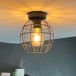 Industriële plafondlamp Jochem Bolvormig
