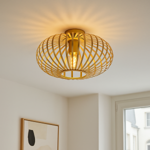 Industriële plafonnière goud, Lieve
