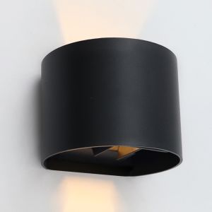 Moderne up down wandlamp zwart, Dion, IP65