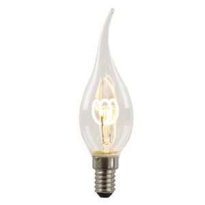 Dimbare Olucia E14 LED kaarslamp Tuelo, 2W, 2700K