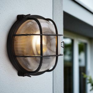 Industriële buitenlamp zwart, Juanita, IP44
