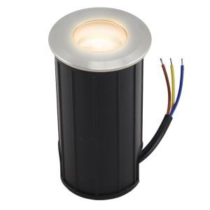 Aluminium grondspot chroom, Catamarca, 3W, 3000K LED, IP68