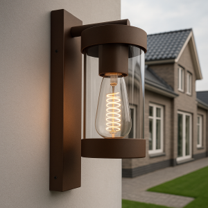 Moderne buitenlamp roestkleurig, Musa, IP44