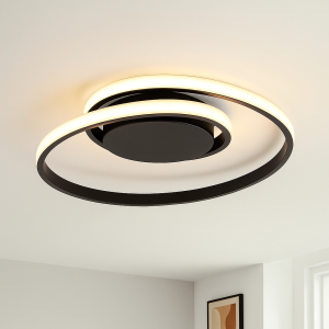 Moderne plafondlamp zwart, Levy