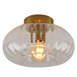 Retro plafondlamp transparant, Diane