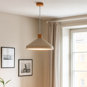 Landelijke hanglamp beige, Freddie