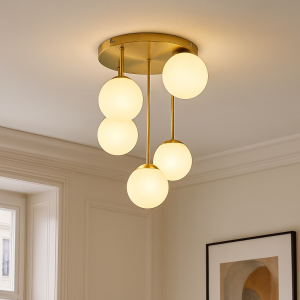Design plafondlamp messing, Stacy