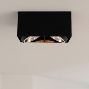Moderne opbouwspot zwart, Mario