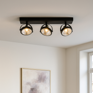 Moderne plafondlamp zwart, Morris